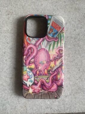 Pink Octopus Graphic Phone Case - Unbranded